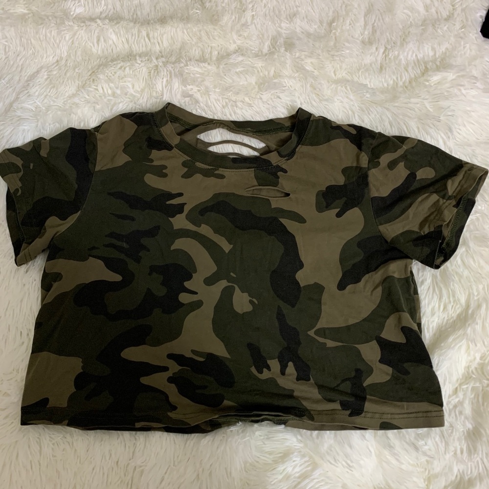 Camo Crop Top